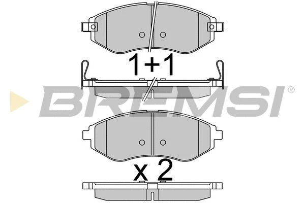 Kit de plaquettes de frein, frein à disque BREMSI BP3514