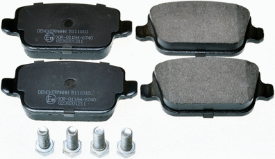Kit de plaquettes de frein, frein à disque DENCKERMANN B111010