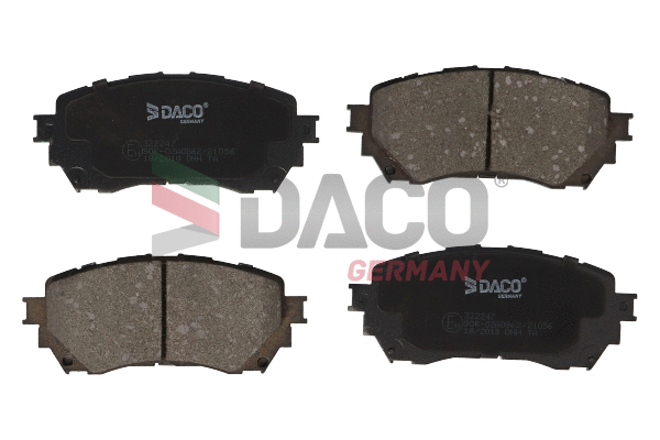 Kit de plaquettes de frein, frein à disque DACO Germany 322247