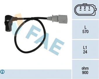 Capteur d'angle, vilebrequin FAE 79056