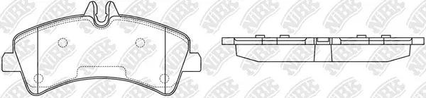 Kit de plaquettes de frein, frein à disque NiBK PN0038
