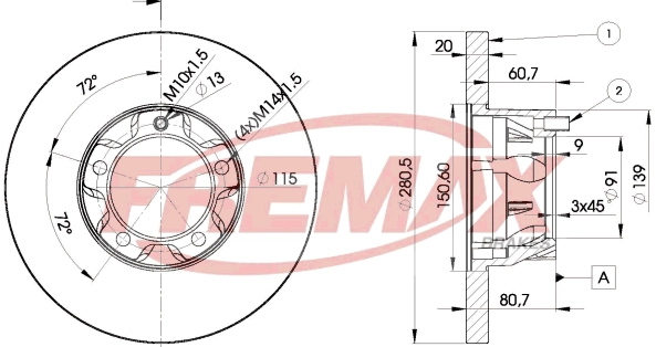 Disque de frein FREMAX BD-3017