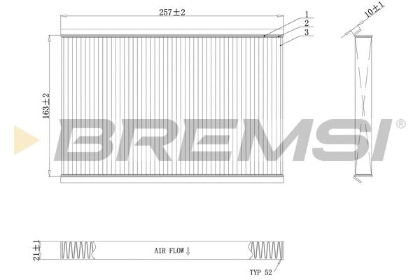 Filtre, air de l'habitacle BREMSI FC1324