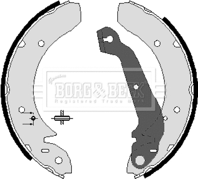 Jeu de mâchoires de frein BORG & BECK BBS6045