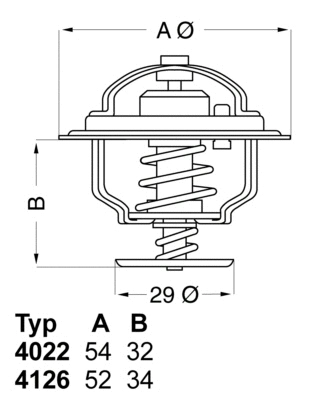 Thermostat, liquide de refroidissement BorgWarner (Wahler) 4022.88D