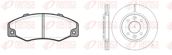 Kit de freins, frein à disques REMSA 8220.00