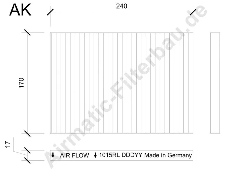 Filtre, air de l'habitacle AIRMATIC Filterbau IF1015RL