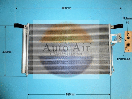 Condenseur, climatisation AUTO AIR GLOUCESTER 16-1097