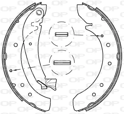Jeu de mâchoires de frein OPEN PARTS BSA2202.00