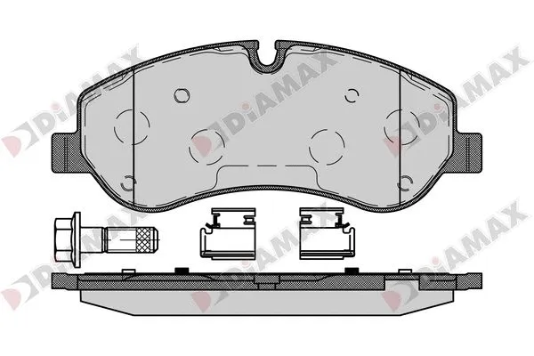 Kit de plaquettes de frein, frein à disque DIAMAX N09676