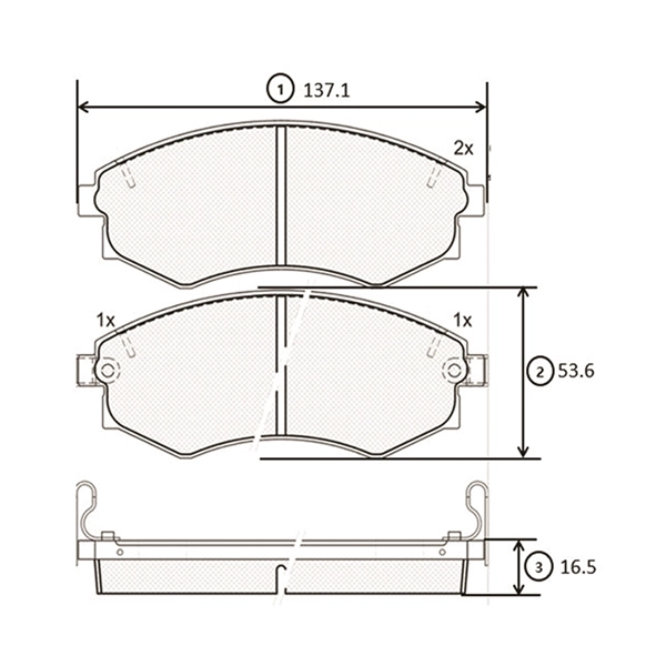Kit de plaquettes de frein, frein à disque CTR GK0461