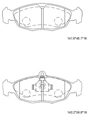 Kit de plaquettes de frein, frein à disque ASIMCO KD7517