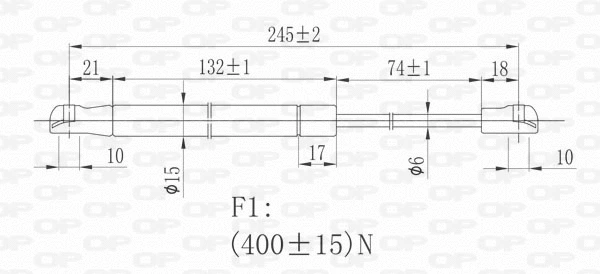 Vérin, capot-moteur OPEN PARTS GSR6343.00