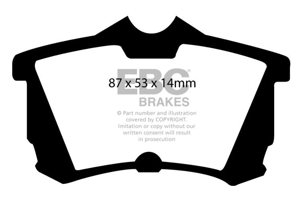 Kit de plaquettes de frein, frein à disque EBC Brakes DP21216
