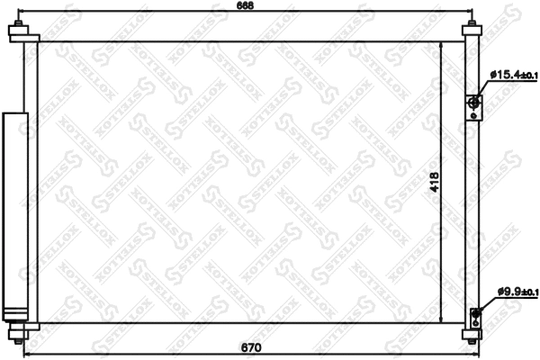 Condenseur, climatisation STELLOX 10-45176-SX