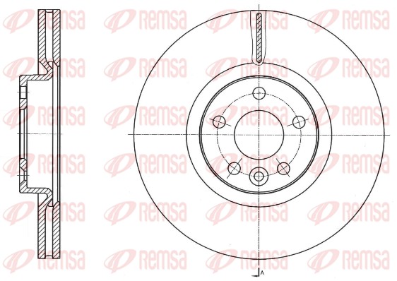 Disque de frein REMSA 61764.10