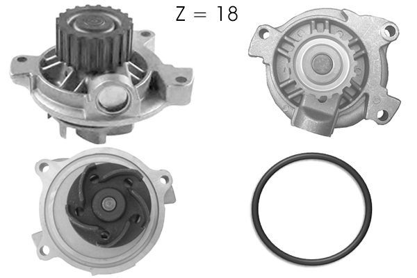 Pompe à eau, refroidissement du moteur TECDRIVE TPAE0171