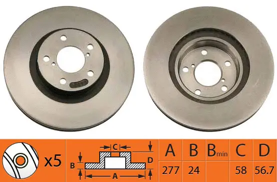 Disque de frein SB BR27101T