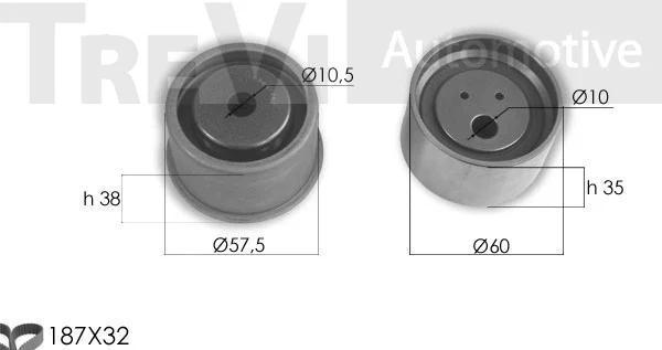 Kit de courroie crantée TREVI AUTOMOTIVE KD1333