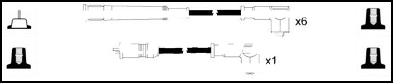 Kit de câbles d'allumage LEMARK HOES578