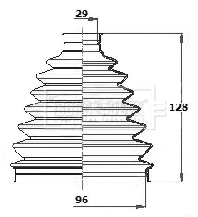 Jeu de joints-soufflets, arbre de commande BORG & BECK BCB6341