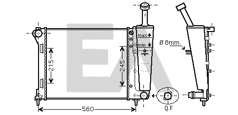 Radiateur, refroidissement du moteur EACLIMA 31R25130