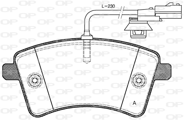 Kit de plaquettes de frein, frein à disque OPEN PARTS BPA1351.01