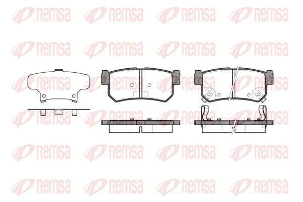 Kit de plaquettes de frein, frein à disque REMSA 0746.62