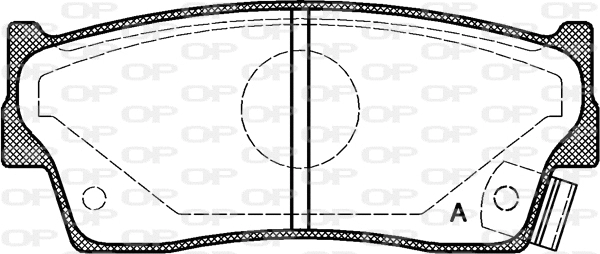 Kit de plaquettes de frein, frein à disque OPEN PARTS BPA0289.02