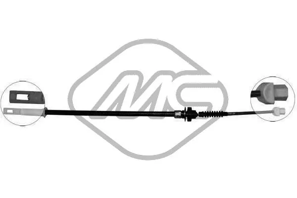 Tirette à câble, commande d'embrayage Metalcaucho 80514