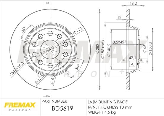 Disque de frein FREMAX BD-5619