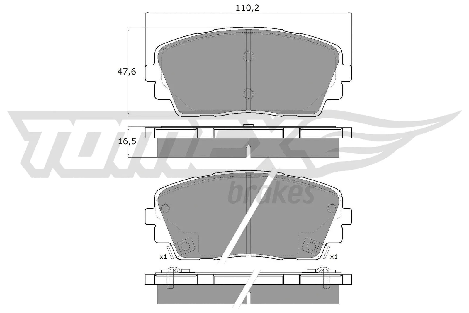 Kit de plaquettes de frein, frein à disque TOMEX Brakes TX 18-30