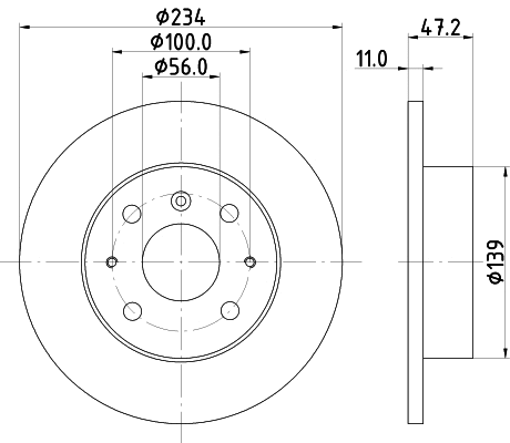 Disque de frein MINTEX MDC634