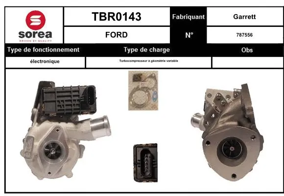 Turbocompresseur, suralimentation EAI TBR0143