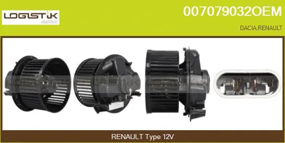 Pulseur d'air habitacle LGK 007079032OEM