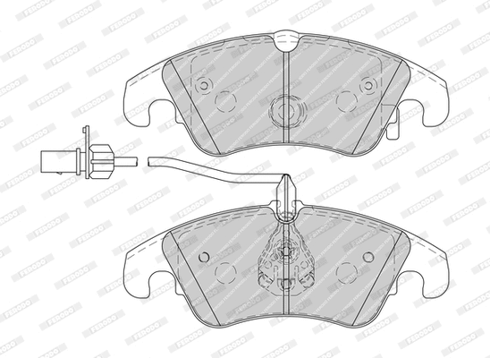 Kit de plaquettes de frein, frein à disque FERODO FDB4044-D