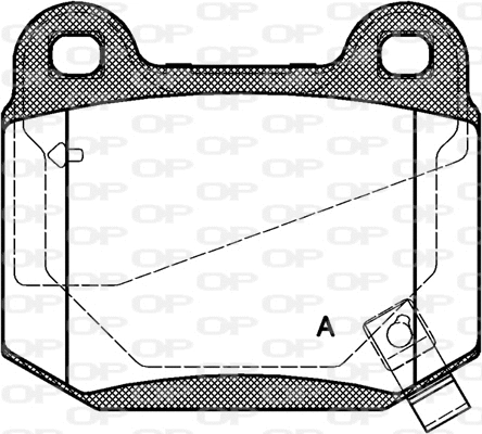 Kit de plaquettes de frein, frein à disque OPEN PARTS BPA0014.52