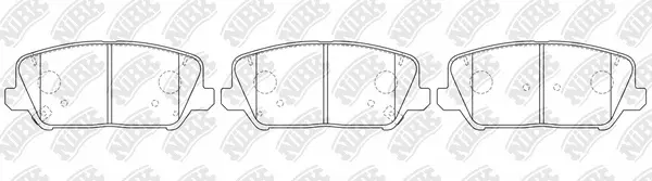 Kit de plaquettes de frein, frein à disque NiBK PN0739