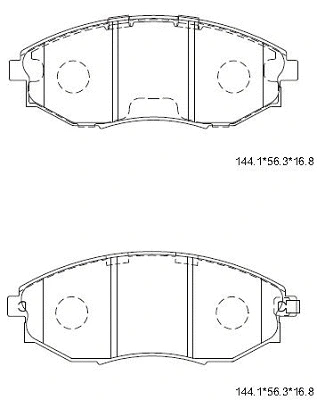 Kit de plaquettes de frein, frein à disque ASIMCO KD3735