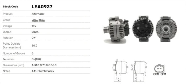Alternateur LUSA LEA0927