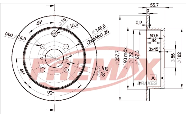 Disque de frein FREMAX BD-2251