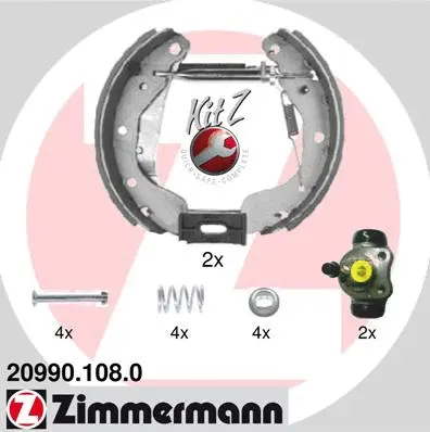 Jeu de mâchoires de frein ZIMMERMANN 20990.108.0
