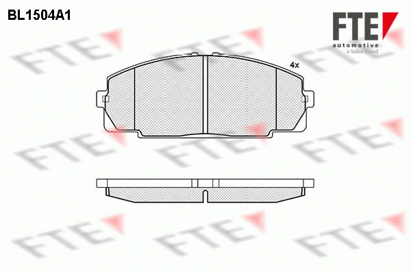 Kit de plaquettes de frein, frein à disque FTE 9010226