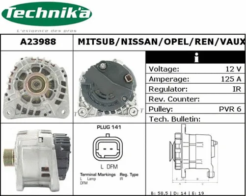 Alternateur Technika A23988
