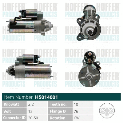 Démarreur HOFFER H5014001