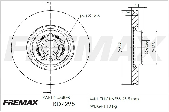 Disque de frein FREMAX BD-7295