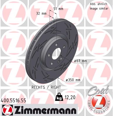 Disque de frein ZIMMERMANN 400.5516.55