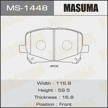 Jeu de mâchoires de frein MASUMA MS-1448