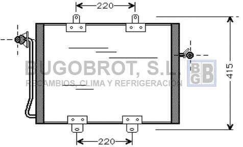 Condenseur, climatisation BUGOBROT 62-RT5176