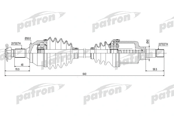 Arbre de transmission PATRON PDS0229